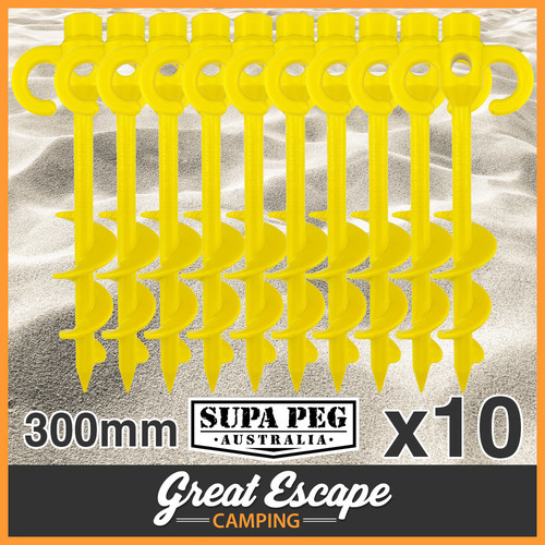 Supa-Peg 300mm Screw Peg 10 Pack